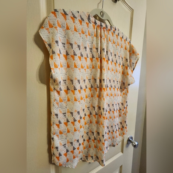 DANIEL RAINN Shortsleeve Flowy Women's Blouse | Top. Size Small. 🧡🩶 - Picture 4 of 7